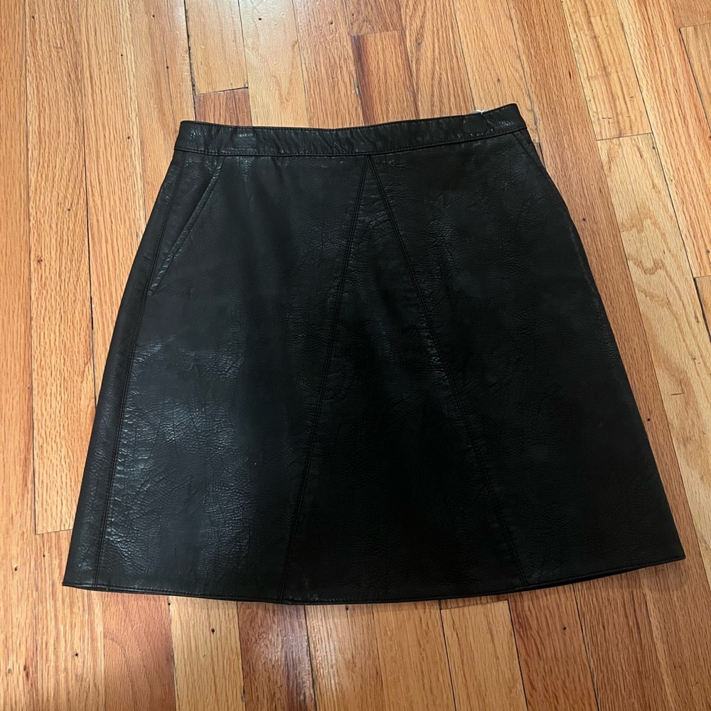 ZARA LEATHER MINI SKIRT
